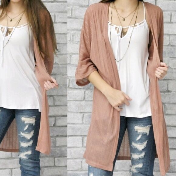 Lightweight Knit Open  Cardigan - Picture 8 of 16